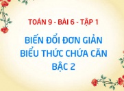 Biến đổi đơn giản căn thức bậc hai: Cách đưa thừa số ra...